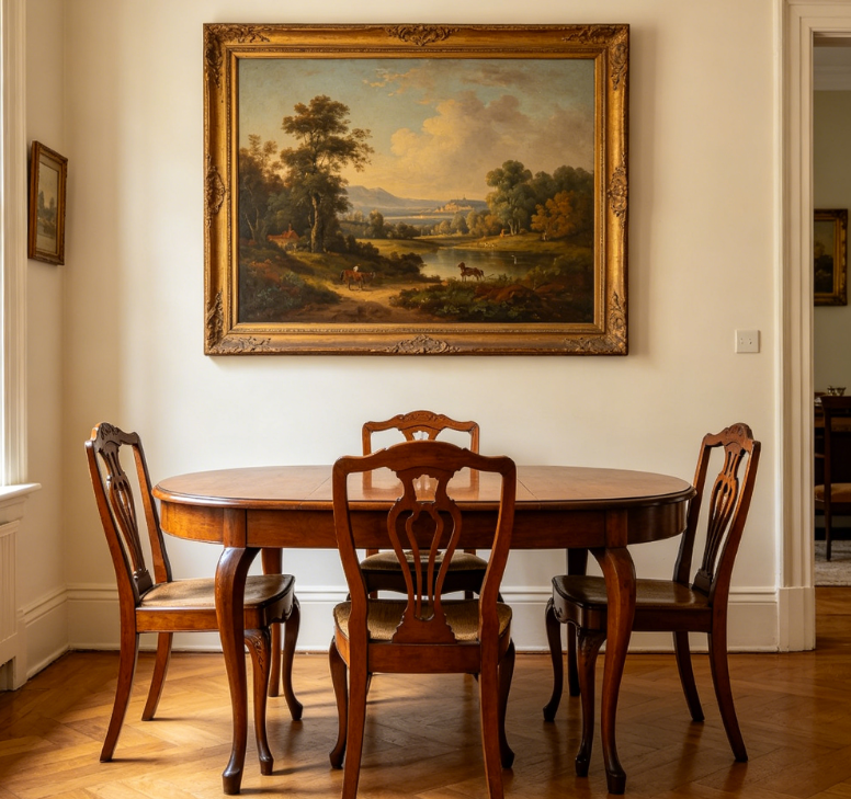 Classical European-Style Landscape Oil Painting