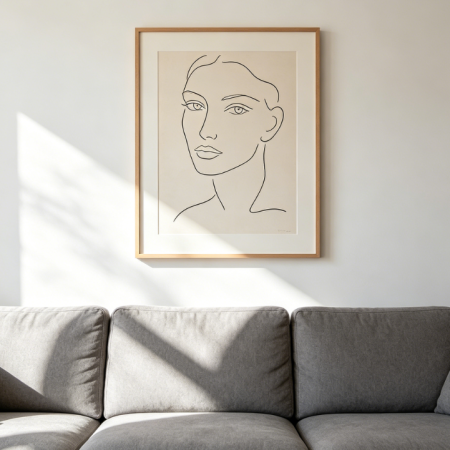 Minimalist Line Art Portrait Print