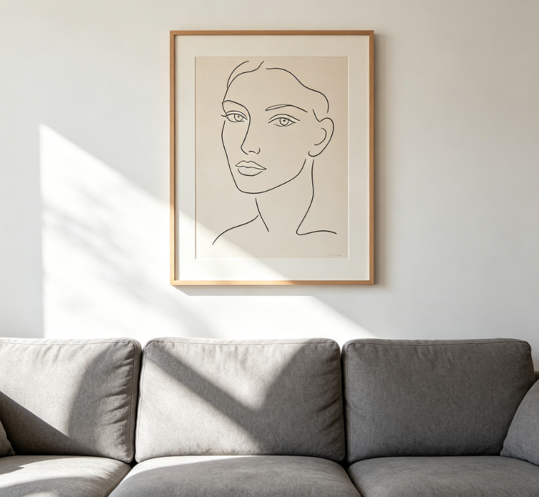 Minimalist Line Art Portrait Print