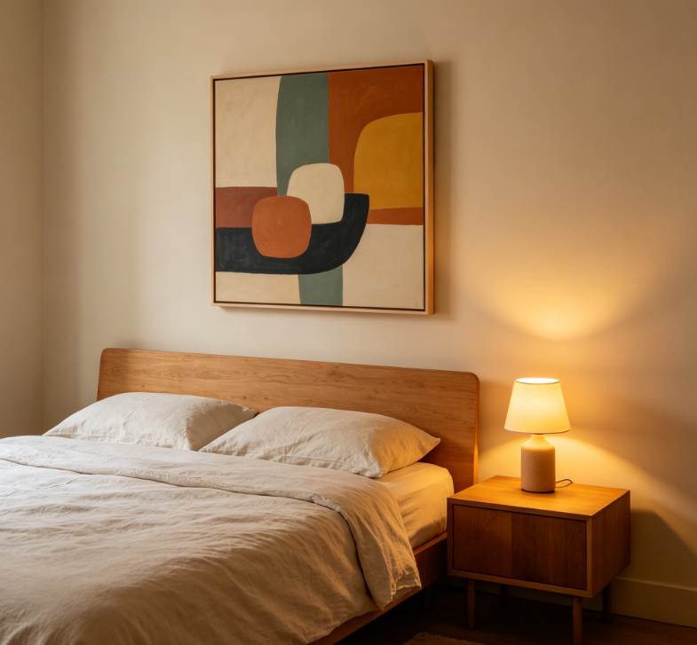 Morandi-Style Curved Geometric Abstract Wall Art - Image 2